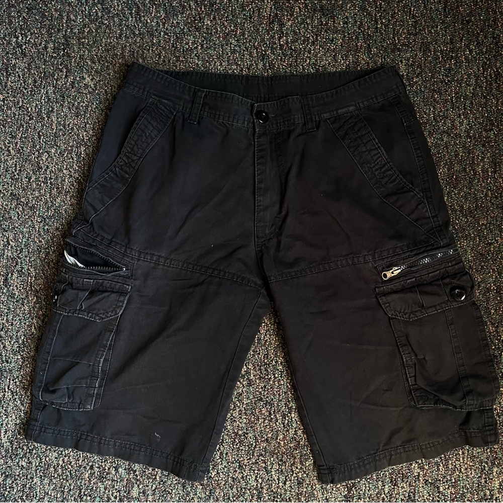 Men's Black Cargo Shorts